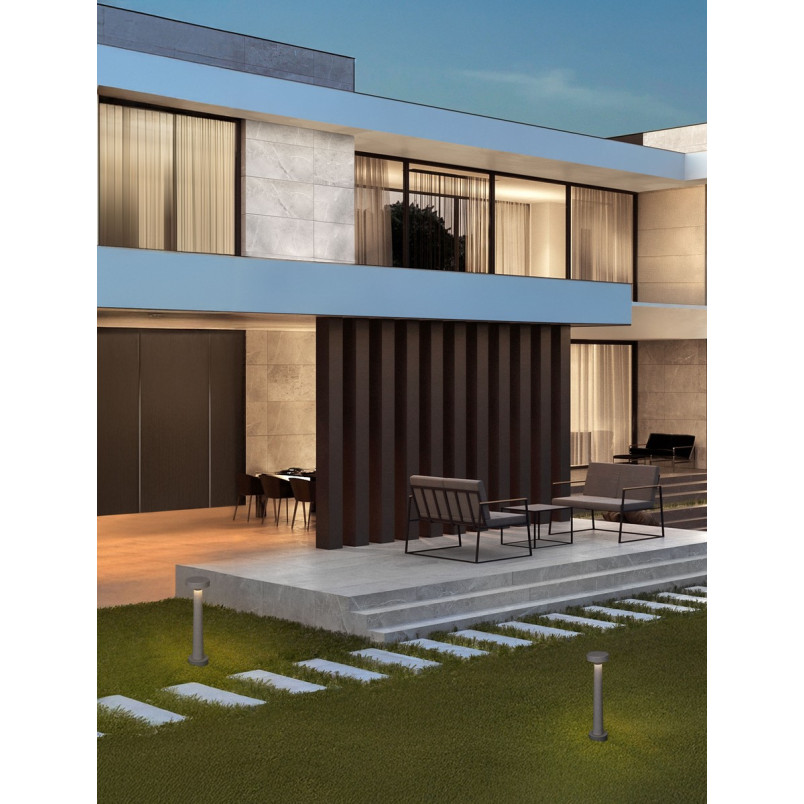 Lampa zewnętrzna Mirac LED - Betonowa, szara - Decolab24