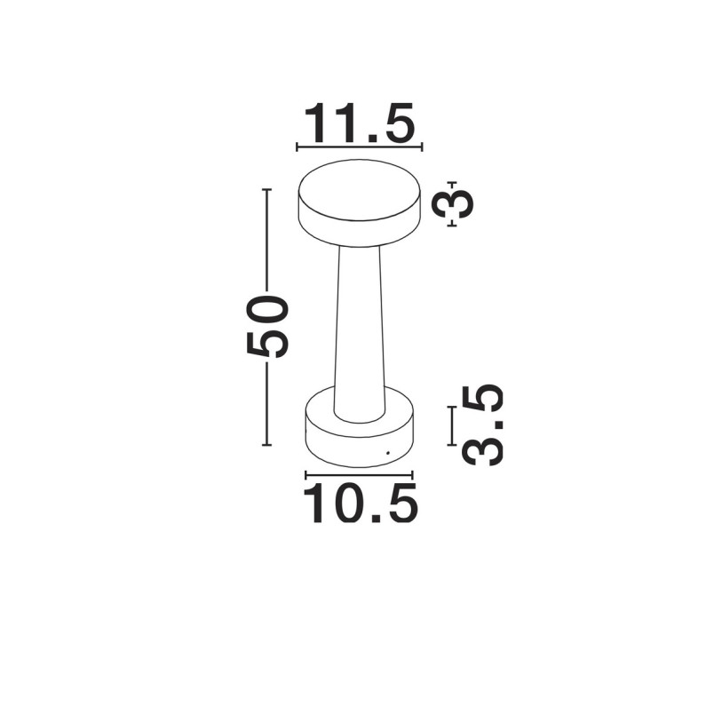 Lampa zewnętrzna betonowa Mirac LED - Decolab24 | Biała, 50cm