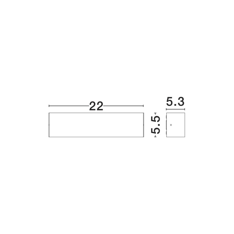 Kinkiet elewacyjny LED biały Decolab24 - Lurea 22cm