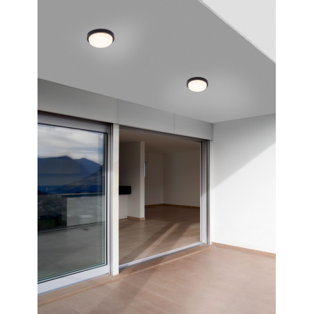 Plafon zewnętrzny LED Eorip - czarny, 23,5cm | Decolab24