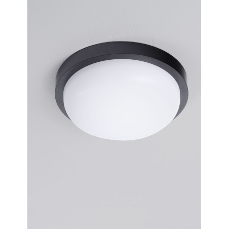 Plafon zewnętrzny LED Eorip - czarny, 23,5cm | Decolab24