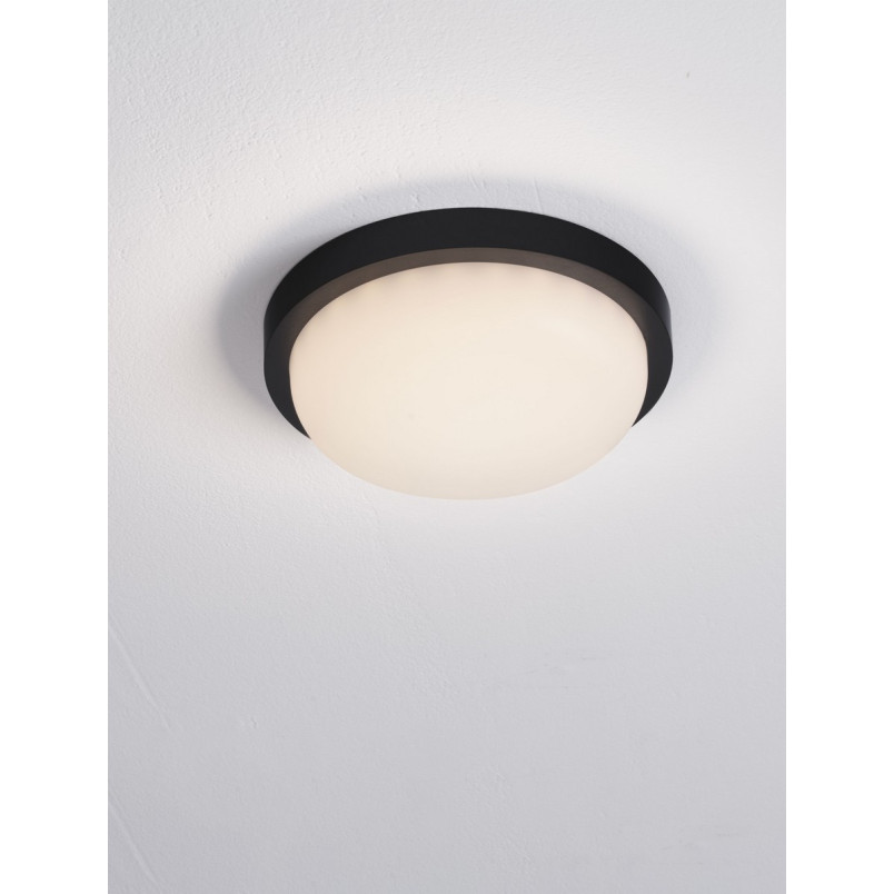 Plafon zewnętrzny LED Eorip - czarny, 23,5cm | Decolab24