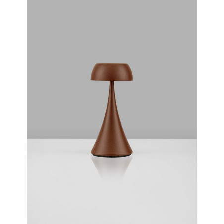 Lampa zewnętrzna Cypro LED rdzawa - bezprzewodowa, ściemniacz USB