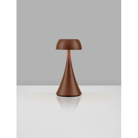 Lampa zewnętrzna Cypro LED rdzawa - bezprzewodowa, ściemniacz USB