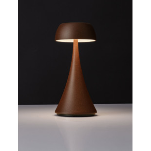 Lampa zewnętrzna Cypro LED rdzawa - bezprzewodowa, ściemniacz USB