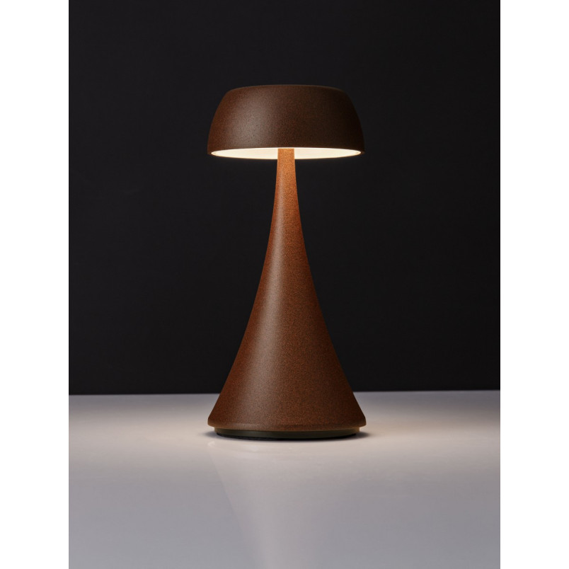 Lampa zewnętrzna Cypro LED rdzawa - bezprzewodowa, ściemniacz USB