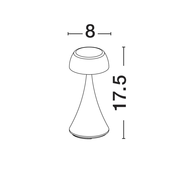Lampa zewnętrzna USB Cypro LED kremowa - Decolab24