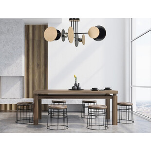 Lampa Zita IV Emibig | Drewniana, Sufitowa, 86cm - Kup Teraz!