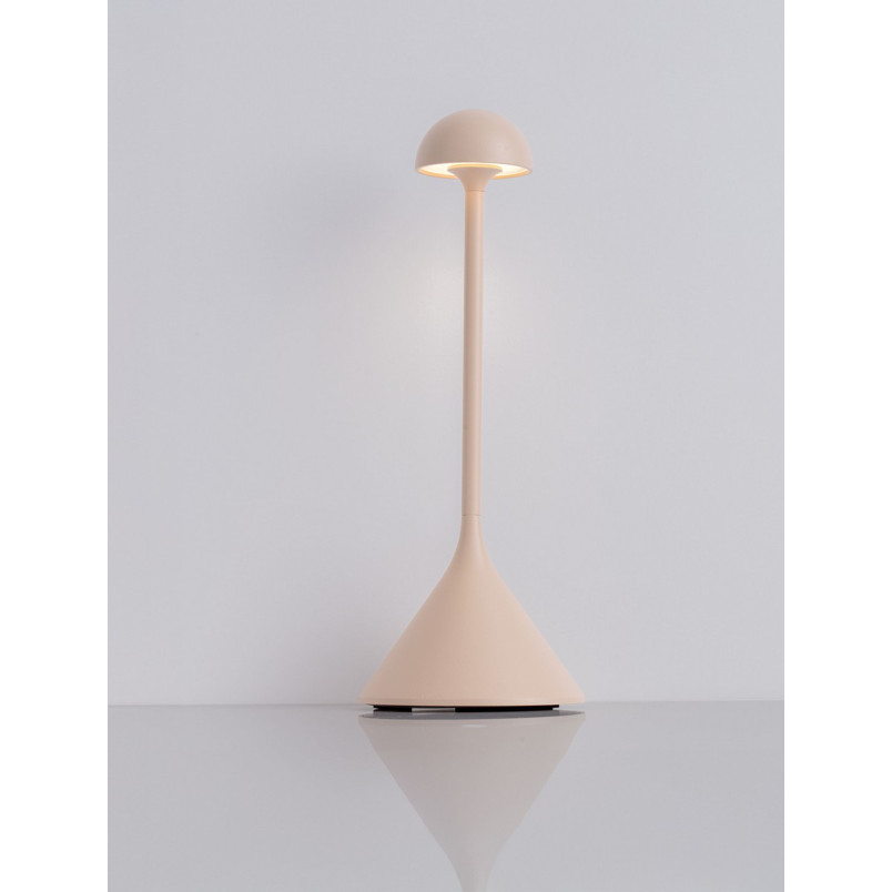 Lampa zewnętrzna LED Daltap - przenośna, USB, kremowa