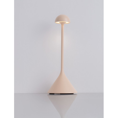 Lampa zewnętrzna LED Daltap - przenośna, USB, kremowa