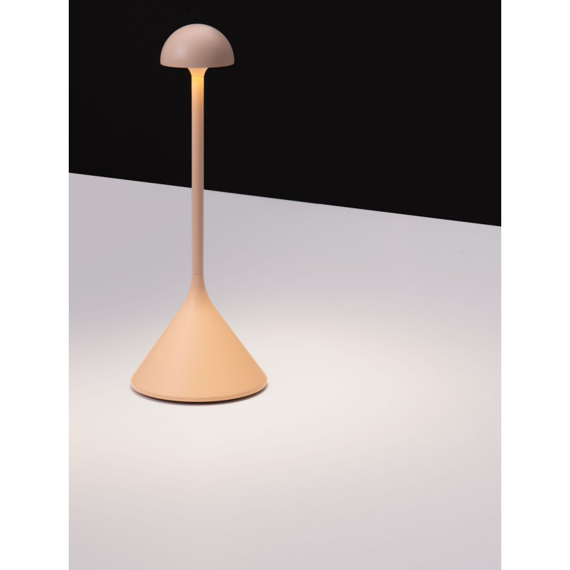 Lampa zewnętrzna LED Daltap - przenośna, USB, kremowa