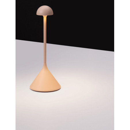 Lampa zewnętrzna LED Daltap - przenośna, USB, kremowa
