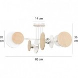 Lampa Zita IV - Skandynawska lampa sufitowa drewniana | Emibig