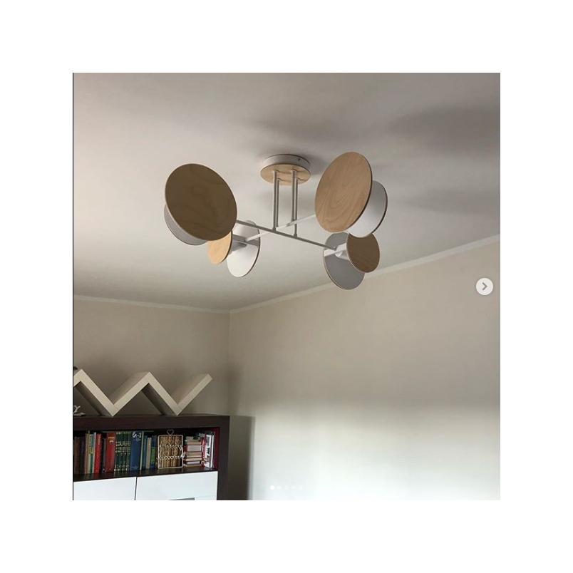 Lampa Zita IV - Skandynawska lampa sufitowa drewniana | Emibig