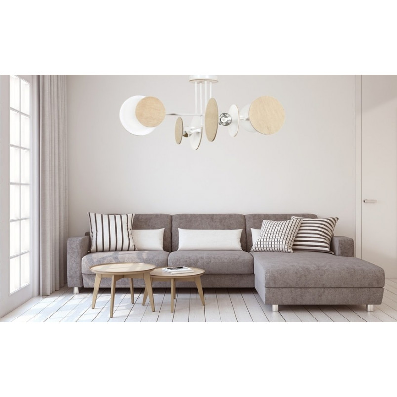 Lampa Zita IV - Skandynawska lampa sufitowa drewniana | Emibig