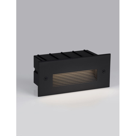 Lampa schodowa Kalipop LED - czarna, podtynkowa | Decolab24
