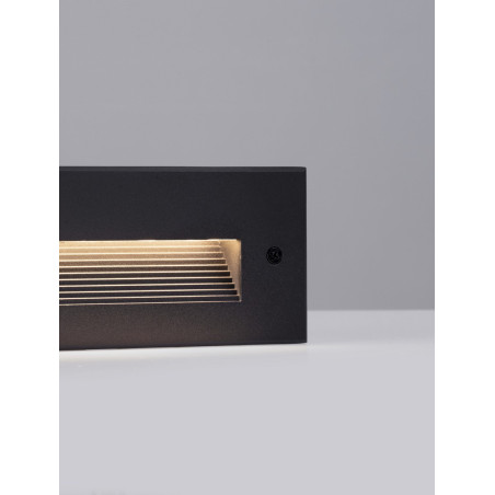 Lampa schodowa Kalipop LED - czarna, podtynkowa | Decolab24