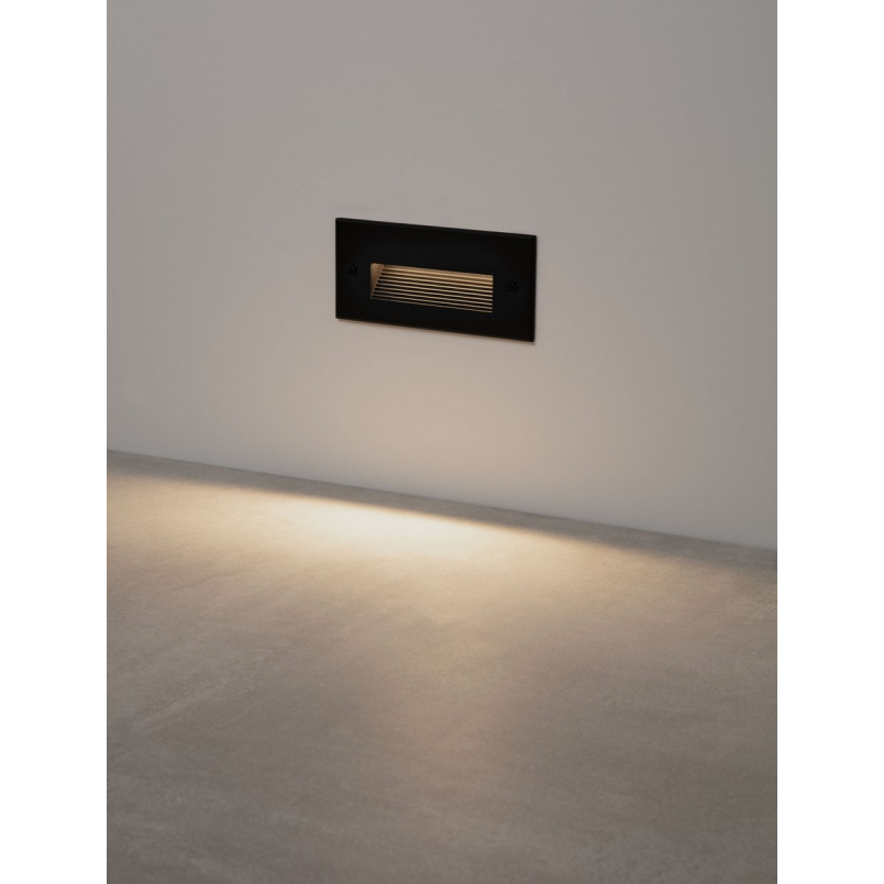 Lampa schodowa Kalipop LED - czarna, podtynkowa | Decolab24