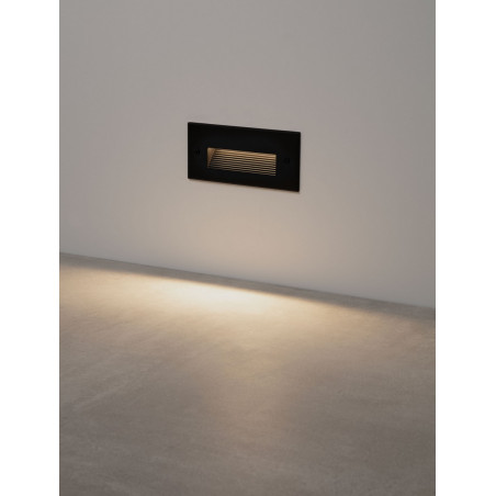 Lampa schodowa Kalipop LED - czarna, podtynkowa | Decolab24