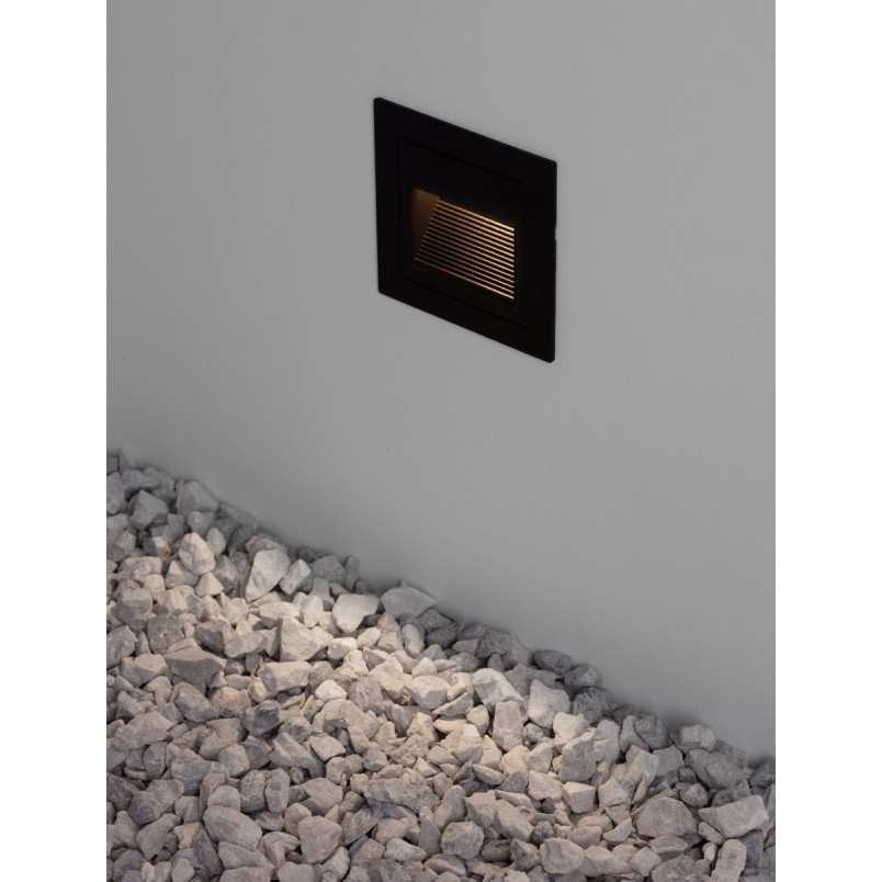 Lampa podtynkowa LED Mipon - czarna, 3000K | Decolab24
