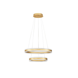 Lampa wisząca Raloa LED - 2 okręgi, złoty mosiądz | Decolab24