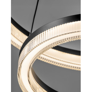 Lampa wisząca Lonal LED | 2 okręgi, czarna | Decolab24