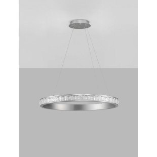 Lampa wisząca Ketene LED - Kryształowa, Srebrna | Decolab24
