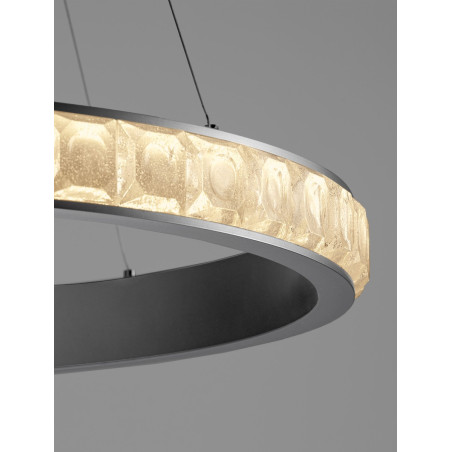 Lampa wisząca Ketene LED - Kryształowa, Srebrna | Decolab24