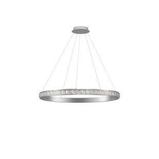Lampa wisząca Ketene LED - Kryształowa, Srebrna | Decolab24