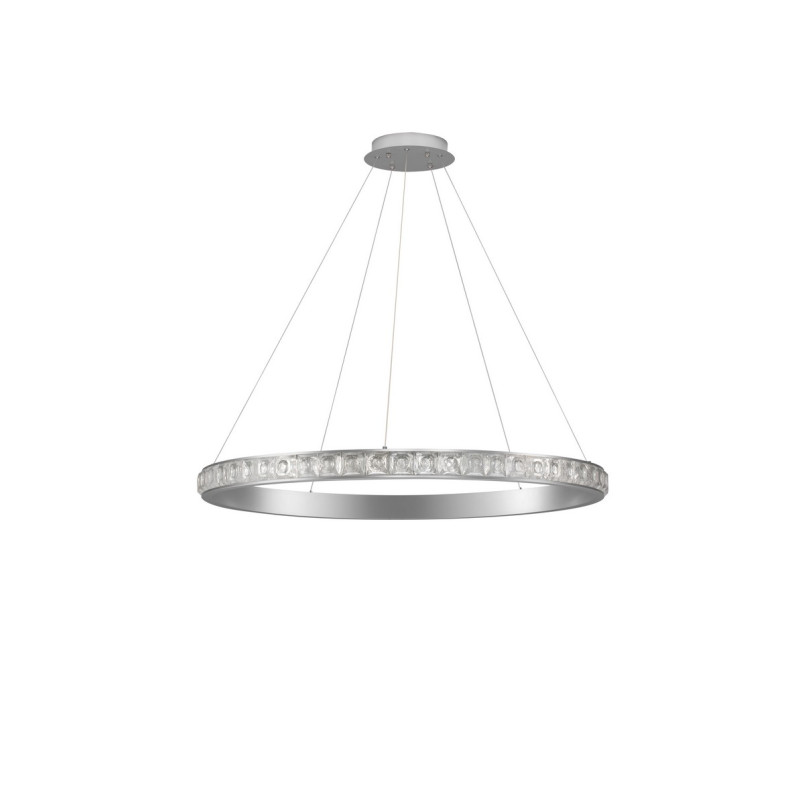 Lampa wisząca Ketene LED - Kryształowa, Srebrna | Decolab24