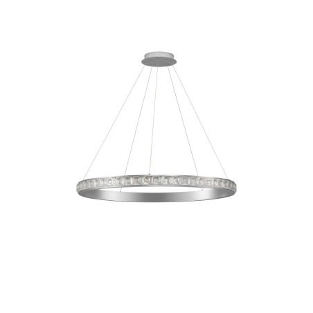 Lampa wisząca Ketene LED - Kryształowa, Srebrna | Decolab24