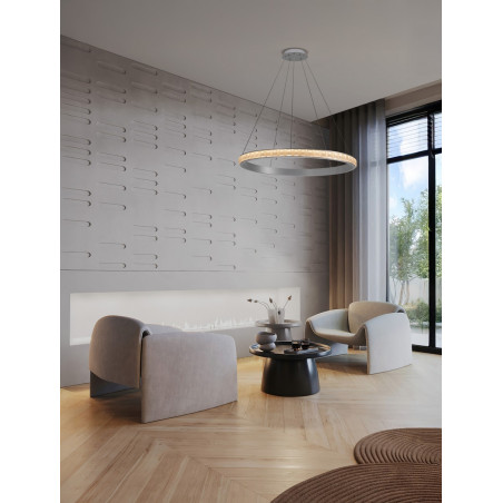 Lampa wisząca Ketene LED - Kryształowa, Srebrna | Decolab24