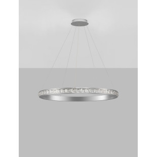 Lampa wisząca Ketene LED - Kryształowa, Srebrna | Decolab24