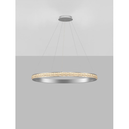 Lampa wisząca Ketene LED - Kryształowa, Srebrna | Decolab24