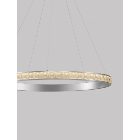 Lampa wisząca Ketene LED - Kryształowa, Srebrna | Decolab24