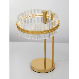 Lampa stołowa Zoke LED Glamour | Złote Szkło | Decolab24