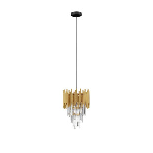 Lampa wisząca kryształowa Limagona 24cm złota | Decolab24