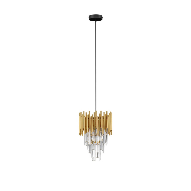 Lampa wisząca kryształowa Limagona 24cm złota | Decolab24