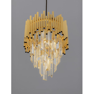 Lampa wisząca kryształowa Limagona 24cm złota | Decolab24
