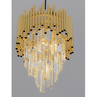 Lampa wisząca kryształowa Limagona 24cm złota | Decolab24