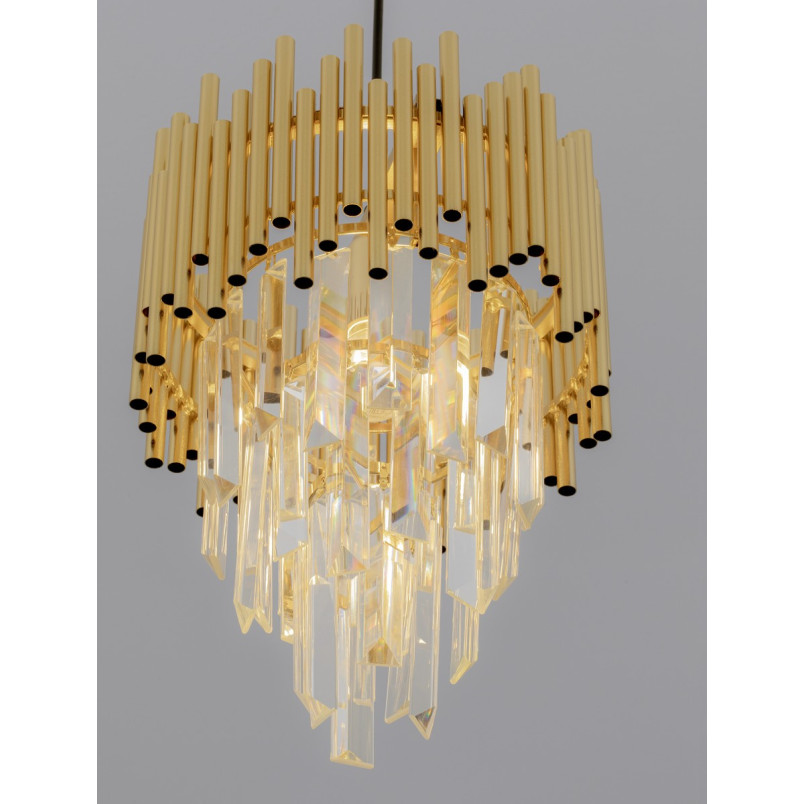 Lampa wisząca kryształowa Limagona 24cm złota | Decolab24