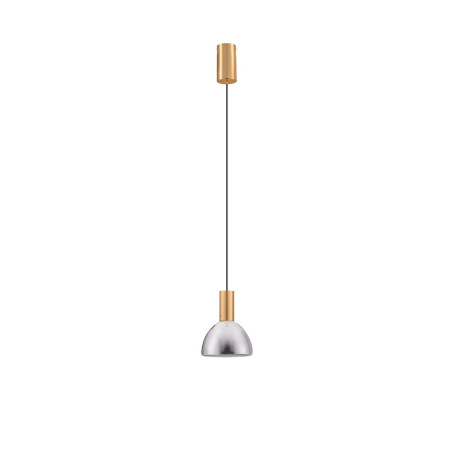 Lampa wisząca Viox LED - Szkło dymione, Mosiądz | Decolab24