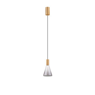 Lampa wisząca Viox LED - Szkło dymione, mosiądz | Decolab24