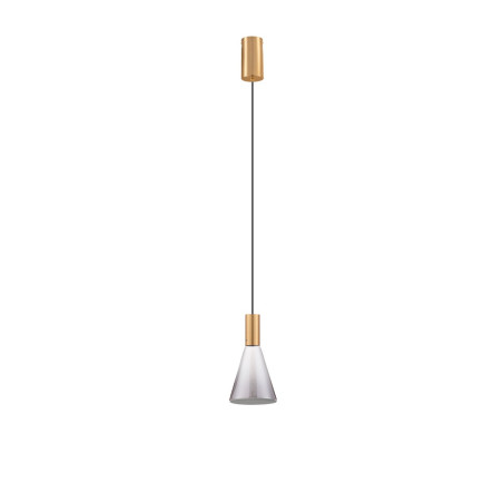 Lampa wisząca Viox LED - Szkło dymione, mosiądz | Decolab24