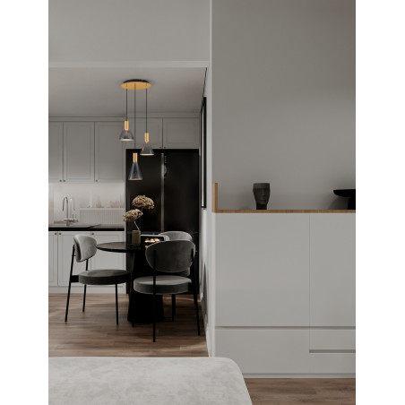 Lampa Wisząca Szklana Viox III LED - Elegancki Design | Decolab24