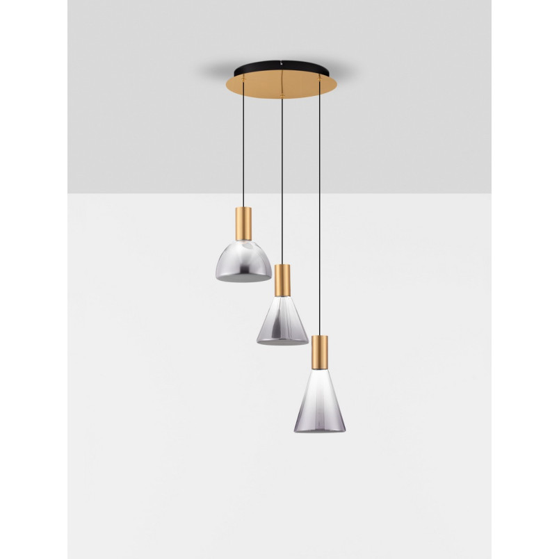 Lampa Wisząca Szklana Viox III LED - Elegancki Design | Decolab24