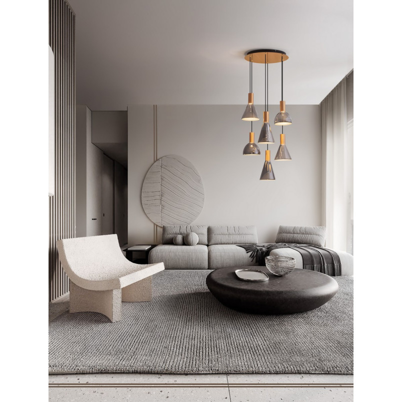 Lampa Viox VI LED - Szklana, Modern, 52cm - Decolab24