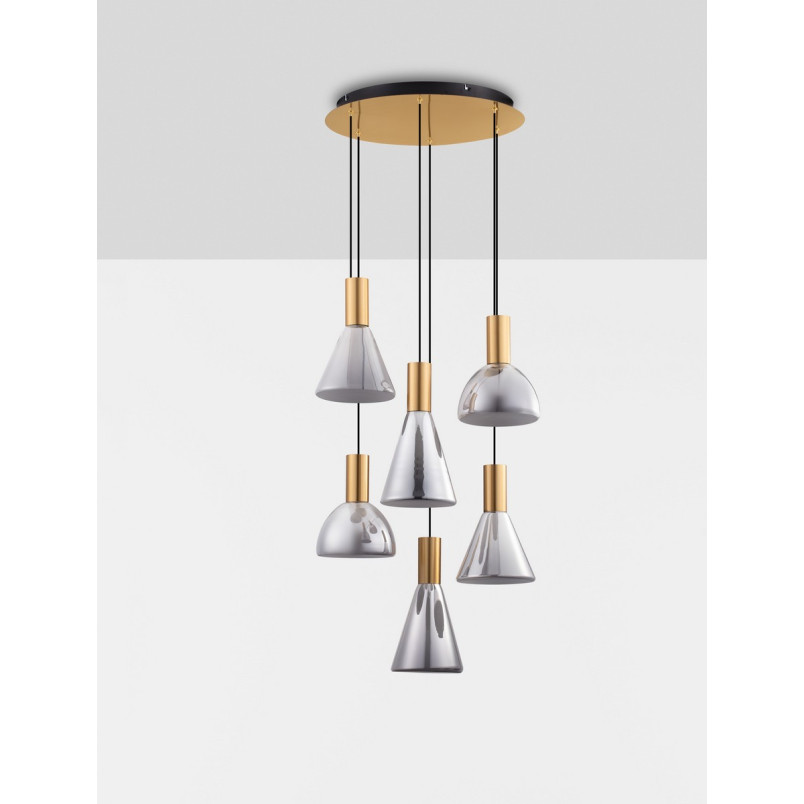 Lampa Viox VI LED - Szklana, Modern, 52cm - Decolab24