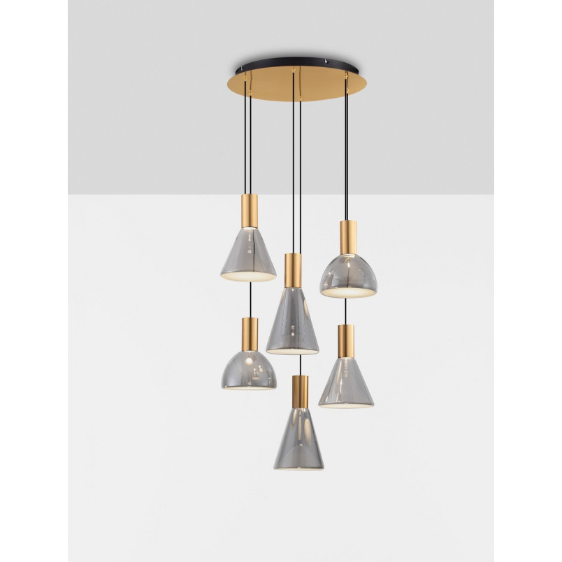 Lampa Viox VI LED - Szklana, Modern, 52cm - Decolab24