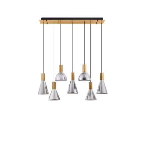Lampa Viox LED - Szkło Dymione, Mosiądz | Decolab24